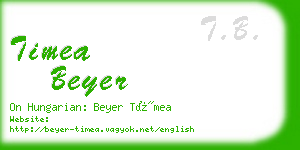 timea beyer business card